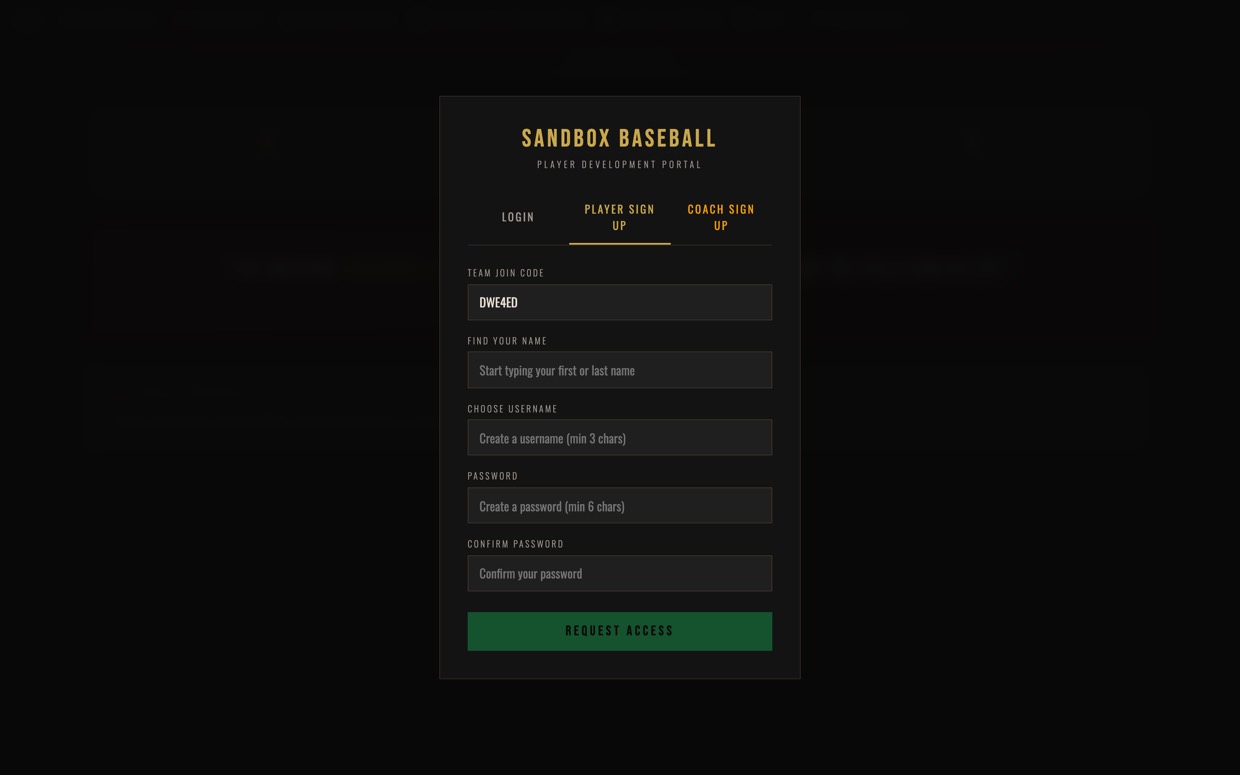 MHP portal screenshot: join namepicker