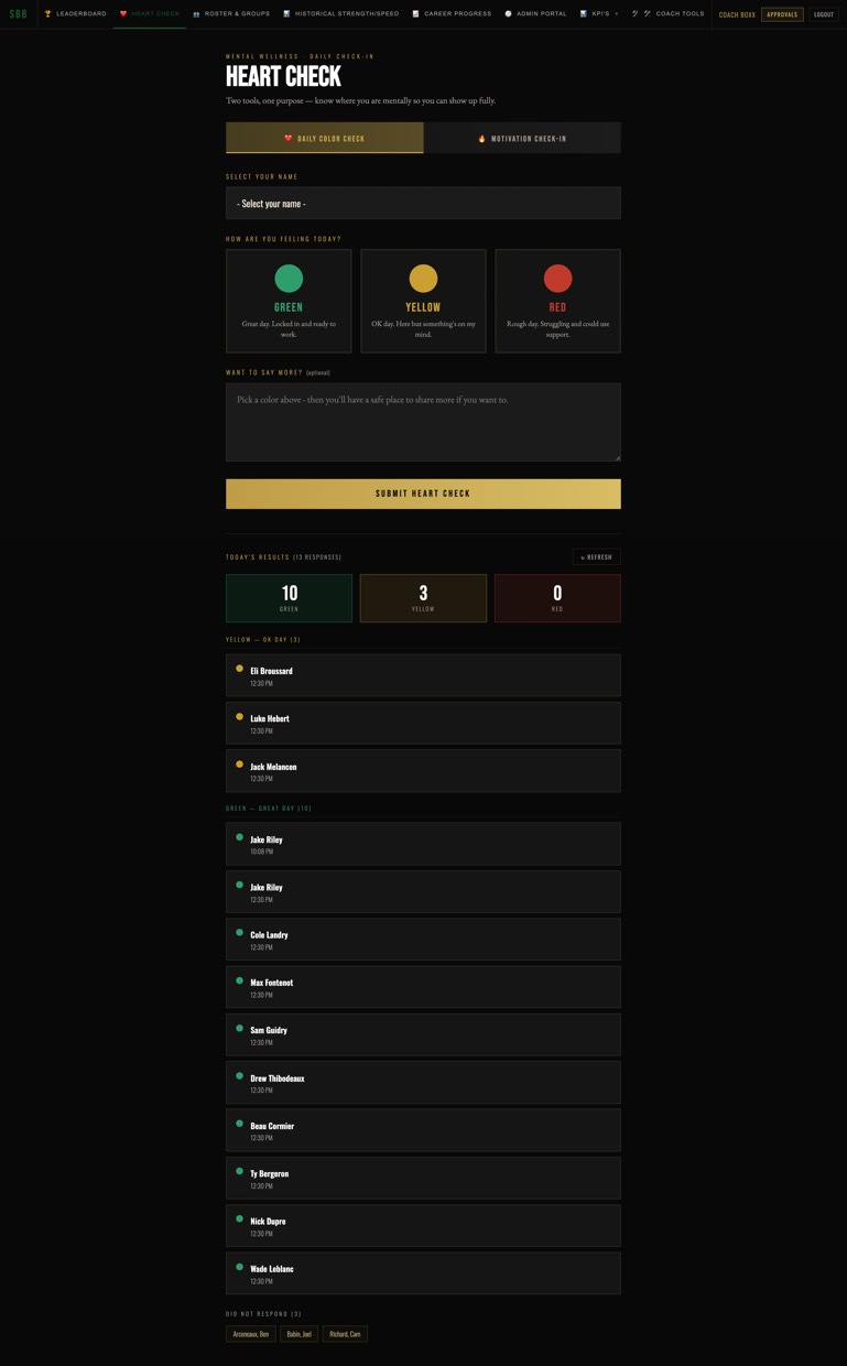 MHP portal screenshot: heartcheck