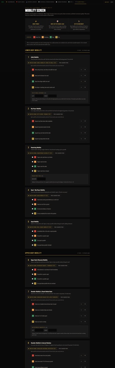 MHP portal screenshot: player mobility